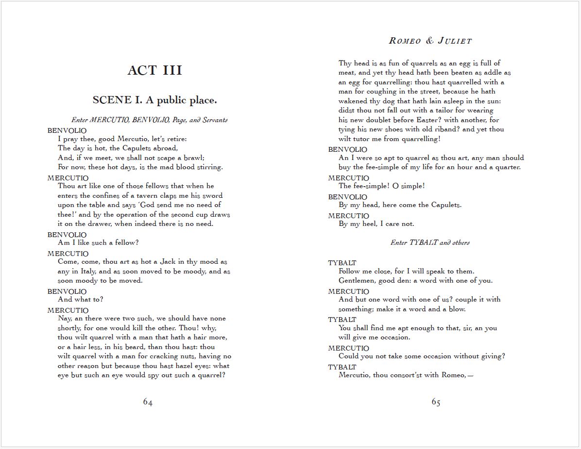 Romeo and Juliet - Typeset - Digital Download