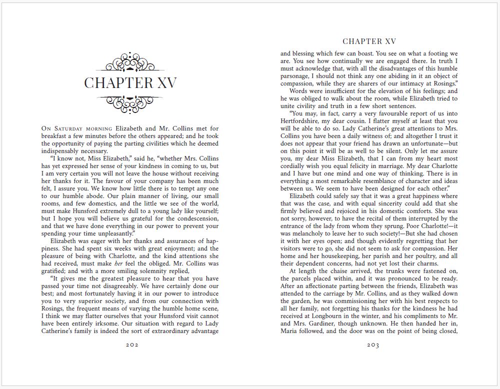Pride and Prejudice - Typeset - Digital Download