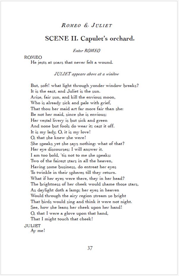 Romeo and Juliet - Typeset - Digital Download