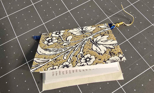 How to make miniature book earrings
