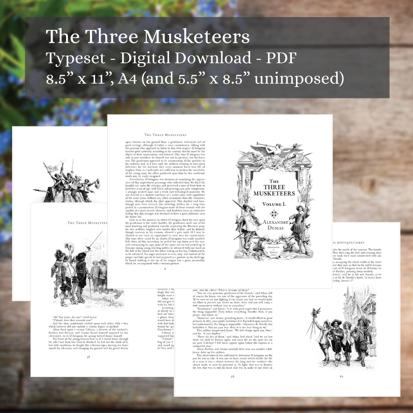 The Three Musketeers - Typeset - Digital Download
