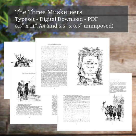 The Three Musketeers - Typeset - Digital Download